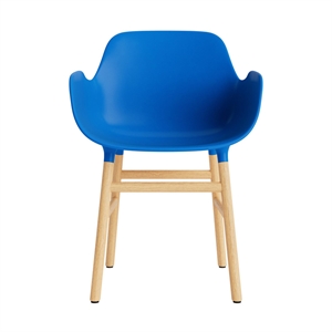 Normann Copenhagen Form Spisestuestol med Armlener Blå/eik