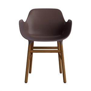 Normann Copenhagen Form spisestuestol med armlener Brun/ Valnøtt
