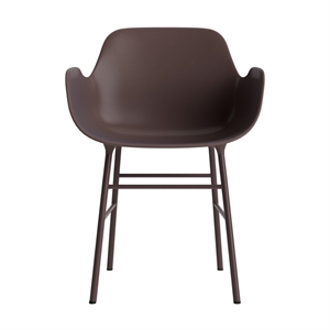 Normann Copenhagen Form spisestuestol med armlener Brun/stål