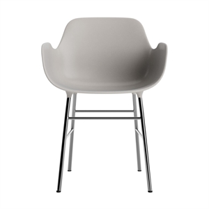 Normann Copenhagen Form spisestuestol med armlener varm Grå/ Krom