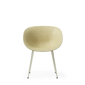 Normann Copenhagen Matt Spisestol med Armlener Krem/stål/hamp