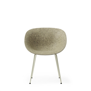 Normann Copenhagen Matt Spisestol Med Armlener Krem/ Stål/Tang