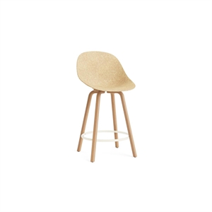 Normann Copenhagen Matt Barkrakk Med Rygg 65 cm Bøk/ Krem/Hamp
