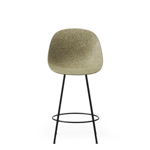 Normann Copenhagen Matt Barkrakk Med Rygg 65 cm Sort/ Stål/Tang