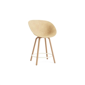 Normann Copenhagen Matt Barkrakk med Armlener 65 cm Bøk/ Krem/hamp