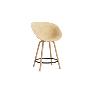 Normann Copenhagen Matt Barkrakk med Armlener 65 cm Bøk/ Sort/hamp
