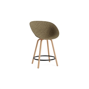 Normann Copenhagen Matt Barkrakk med Armlener 65 cm Bøk/ Sort/tang