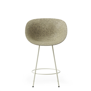 Normann Copenhagen Matt Barkrakk med Armlener 65 cm Krem/ Stål/Tang