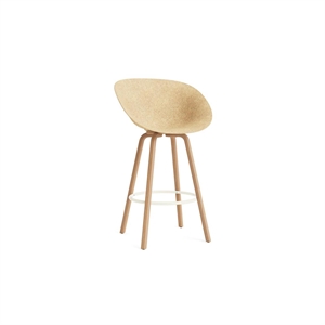 Normann Copenhagen Matt Barkrakk med Armlener 75 cm Bøk/ Krem/hamp