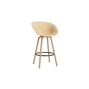 Normann Copenhagen Matt Barkrakk med Armlener 75 cm Bøk/ Sort/hamp