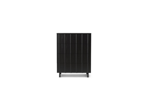 Normann Copenhagen Rib-skap med 4 Skuffer Myk Sort
