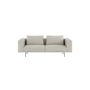Vipp Loft 2-seters Sofa Bark Off White/ Lysegrå/ Rustfritt Stål