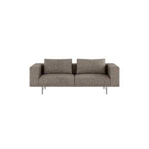 Vipp Loft 2-personers Sofa i Bark, Umbra/ Off White/rustfritt Stål