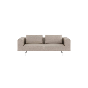 Vipp Loft 2-personers Sofa Brook Beige/ Kastanje/rustfritt Stål