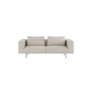 Vipp Loft 2-seters Sofa Bølget Off White/ Lysegrå/ Rustfritt Stål