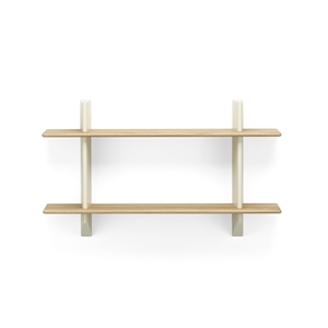 Vitra Rayonnage Veggmaleri Prouvé Blanc Colombe/Eik