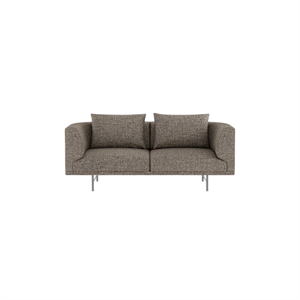 Vipp Chimney 2-personers Sofa i Bark, Umbra/ Off White/rustfritt Stål
