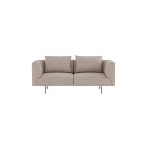 Vipp Chimney 2-seters Sofa Brook Beige/ Kastanje/rustfritt Stål