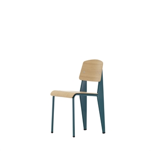 Vitra Standard Spisestuestol Prouvé Bleu Dynasty/Eik