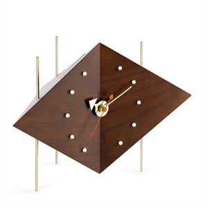 Vitra Diamond-klokke Valnøtt