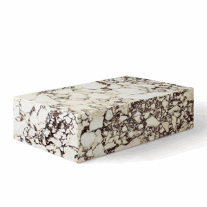 Audo Sokkel Salongbord Lavt Calacatta Violmarmor
