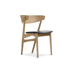 Sibast Furniture No 7 Spisestuestol Oljet Eik og Sort Skinn