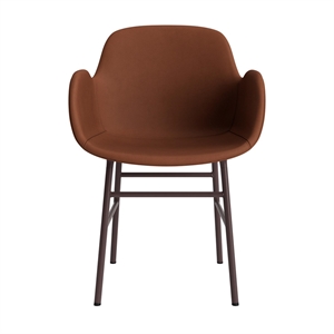 Normann Copenhagen Form Spisestol med Armlener Trukket Gruppe 7 Brun/stål