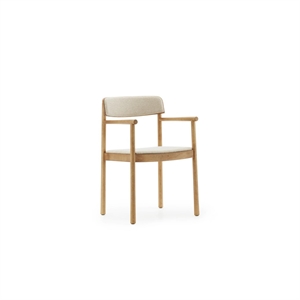 Normann Copenhagen Timb Spisestol med Armlener Trukket brun/Hallingdal 220