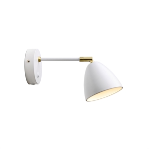 Halo Design- Vegglampe i Hvit Messing