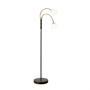 Halo Design Lucid Gulvlampe med 2 Armer LED Opal Antikk