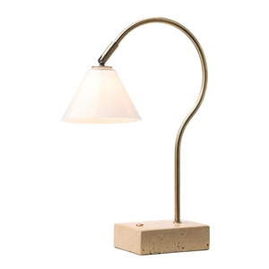 Halo Design Spørsmål Bærbar Lampe Antik Messing/ Opal