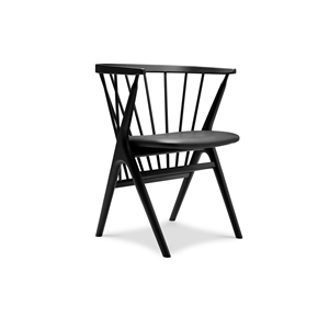 Sibast Furniture No 8 Spisestuestol Sort Bøketre og Sort Skinn