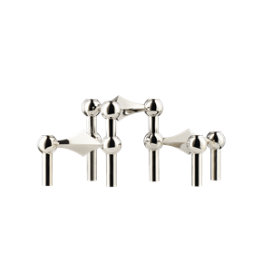 STOFF Nagel Lysestake Sett med 3 Krom