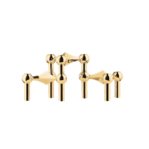 STOFF Nagel Lysestake Sett med 3 Solid Messing