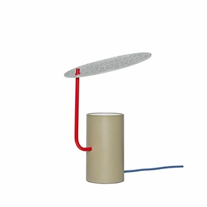 Hübsch Disc Bordlampe Khaki/ Rød/ Teksturert