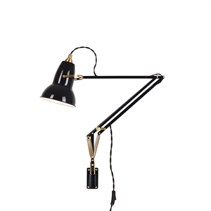 Anglepoise Original 1227 Messing med Veggbrakett Jet Sort