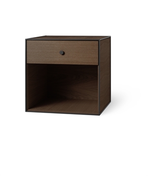 Audo Ramme 49 med 1 Skuff 42x49x49 Røkt Eik