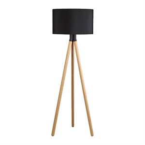 Darø Paso Wood 50 F1 Gulvlampe Eik-Sort/Sort
