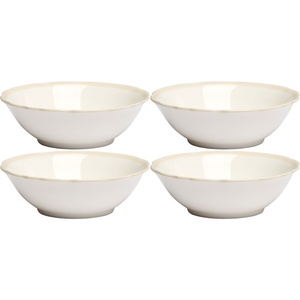 Decotique Fleur Skål 15 cm Sett med 4 Hvit/ Sand