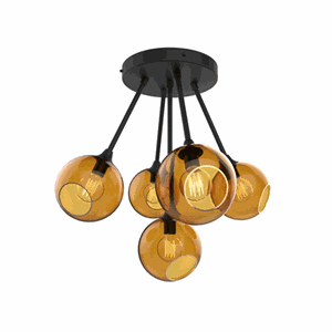 Design by Us Ballroom Molecule Taklampe Rav & Sort