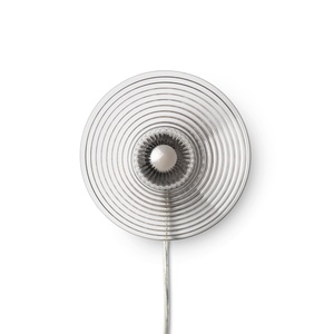 FDB Furniture U12 Slaterhake Vegglampe Ø12 Gjennomsiktig Ledning/Opal/Sort