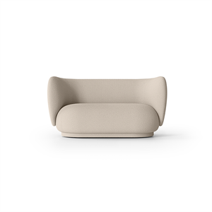 Ferm Living Rico Sofa 2-seter Ull Bouclé Naturfarget