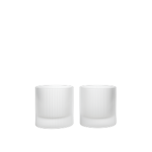 Ferm Living Ripple Tumbler Glass 25cl Sett med 2 Frostet