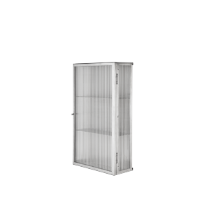 Ferm Living Haze Vegghengt Skap Rustfritt Stål/riflet Glass