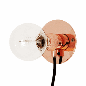 FRAMA E27 Vegglampe Kobber Liten