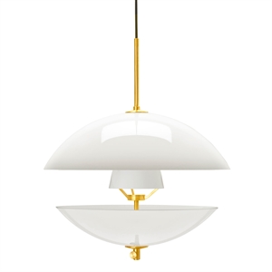 Fritz Hansen Clam Pendle Hvit/ Messing Ø44