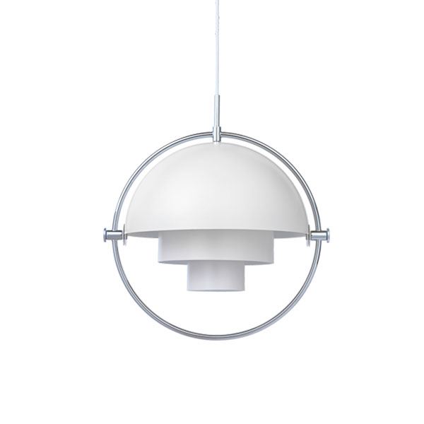 GUBI Multi Lite Taklampe Krom & Hvit GUBI Multi Lite Taklampe Krom & Hvit