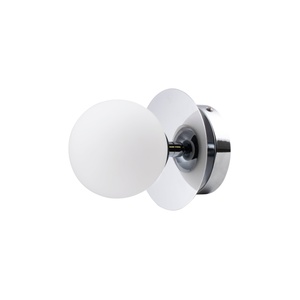 Globen Lighting Art Deco Vegg-/ Taklampe Krom/ Hvit