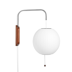 HAY Nelson Ball Vegglampe Liten Hvit M. Ledning