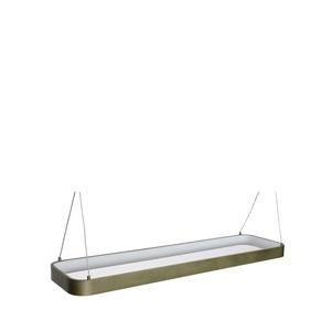 Hübsch Tube Taklampe Stor Metallic Mørkegrønn